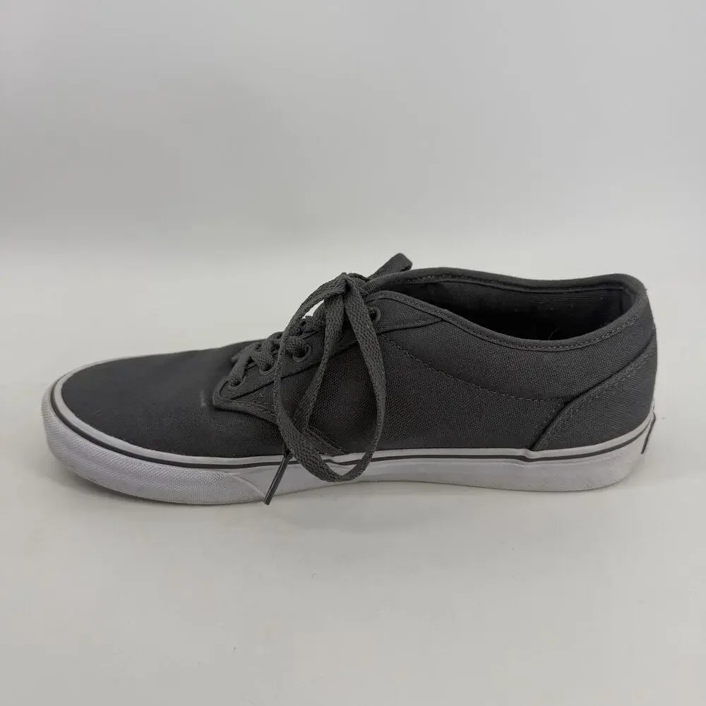 Vans Shoes Mens Size 10 Gray Canvas Skate Sneakers Casual Comfort Low Streetwear